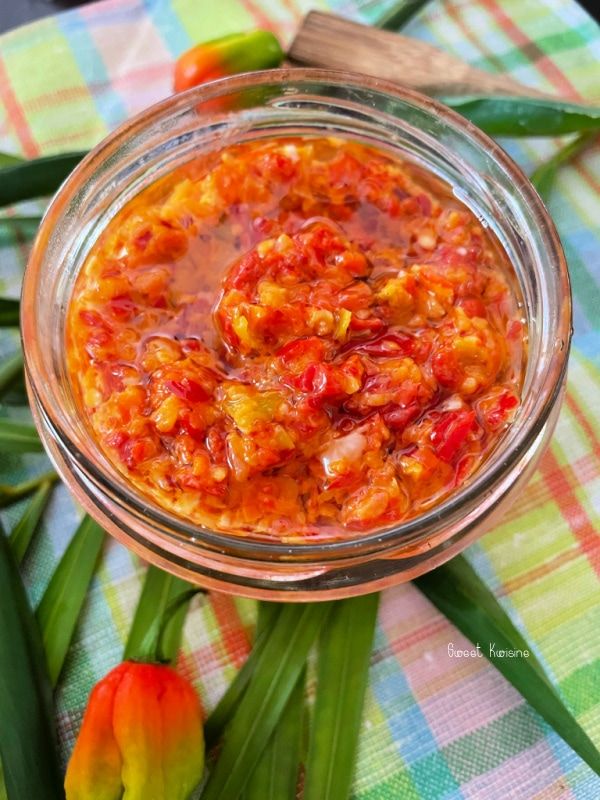 La purée de piments au gingembre - Sweet Kwisine